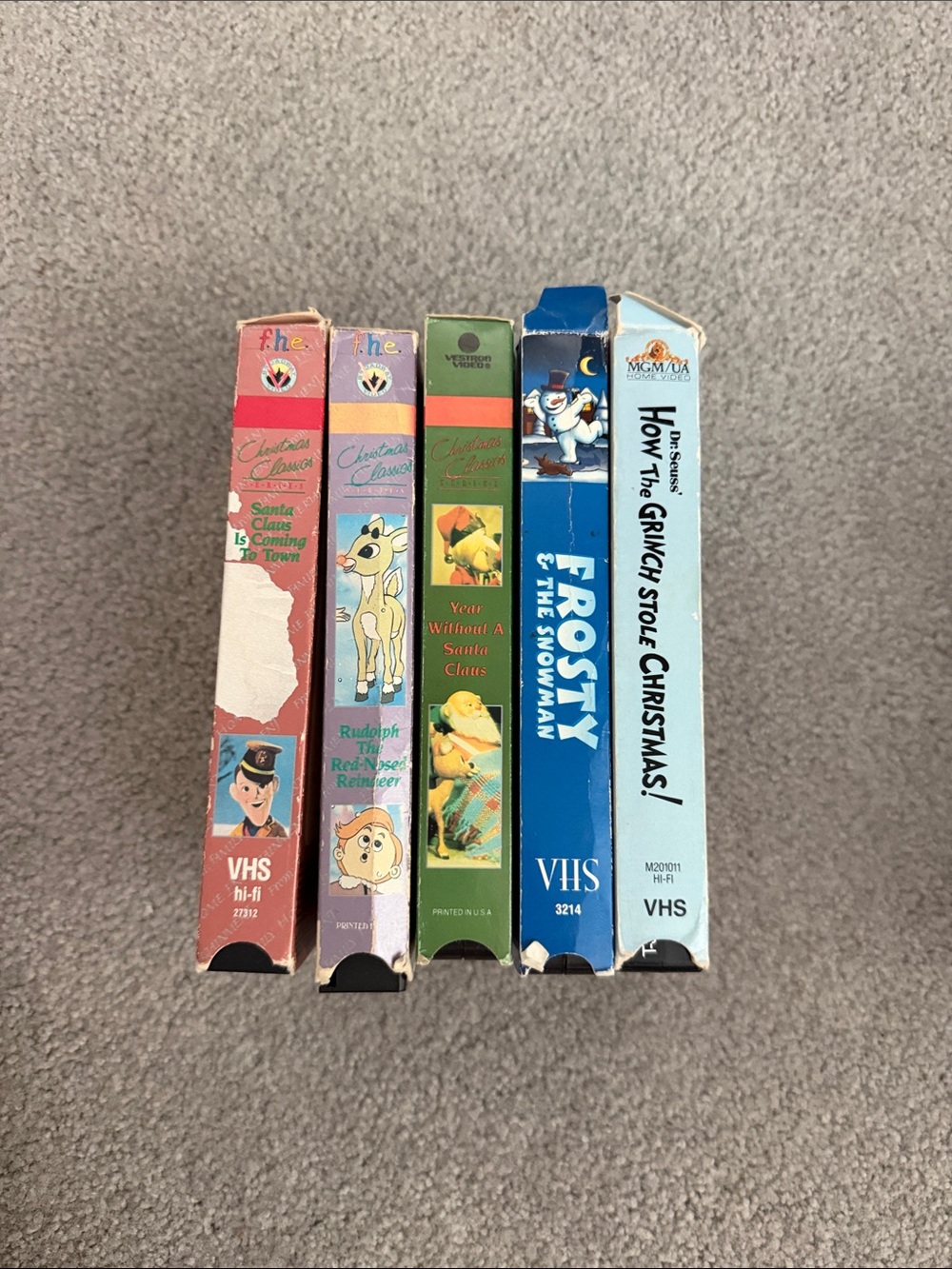vintage holiday animated VHS tapes,